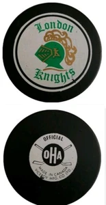 LONDON KNIGHTS OHA PRE OHL RARE VINTAGE VICEROY MFG. OFFICIAL GAME PUCK - CANADA - Picture 1 of 5