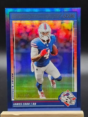 2024 Score Football James Cook ARTISTS'S PROOF 07/35 Buffalo Bills #29 - Image 1 of 3