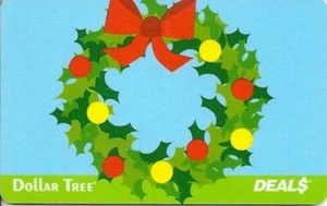 Dollar Tree Merry Christmas Holidays Wreath Red Bow Ornaments 2011 Gift Card - Picture 1 of 1