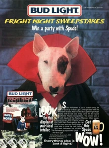 Retro Spuds Mackenzie Bud Light Fright Night 13x19 Reprint POSTER FREE SHIPPING - Picture 1 of 1