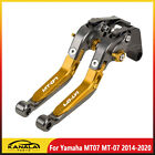 For Yamaha MT07 MT-07 2014-2020 CNC Foldable Extendable Brake Clutch Levers