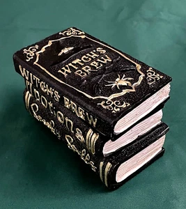 Witch Stacked Books Spellbook Spooky Potions Goth Halloween Home Decor 5 x 3 1/2 - Picture 1 of 8