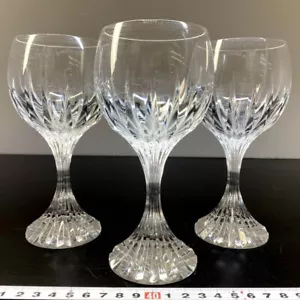 Baccarat Massena Wine Glasses Set of 3 - Elegant Crystal Design Luxury - Picture 1 of 15