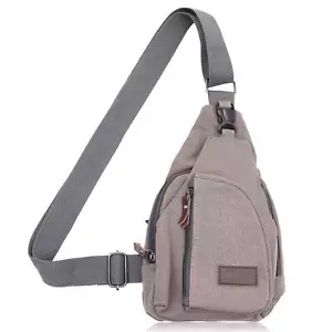 Outdoor Travel Crossbody Backpack Casual Chest Bag Men Women (Gray,S) - Picture 1 of 7