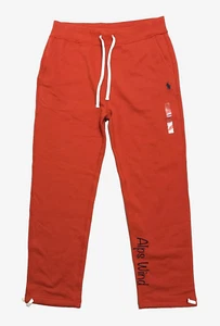 Polo Ralph Lauren Fleece Drawstring Cuff Sweatpants in Orangey Red SZ.L NWT - Picture 1 of 8