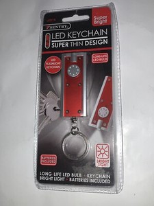 (Needs Fresh Batteries)  NOS Sentry LED Super Thin Design  Keychain Flashlight