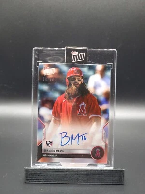2022 Topps Road to Opening Day Brandon Marsh Rookie Auto /99  Angels Phillies - Image 1 of 2