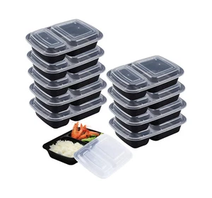 Meal Prep Lebensmittelbehälter Kunststoff Aufbewahrungsbox mit Deckel Mikrowelle Gefrierschrankgeeignet - Bild 1 von 16