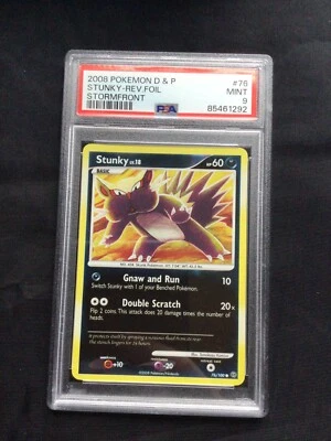Pokemon Cards: Stormfront Reverse Holo: Stunky 76/100 PSA 9 - Image 1 of 4