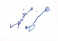 Sandrine Bonnaire 1967- genuine autograph signed card 4"x6" French actress