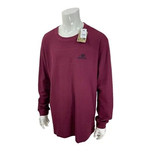 Mossy Oak Crew Neck Thermal Logo Burgundy Mens 3XL New - Picture 1 of 12