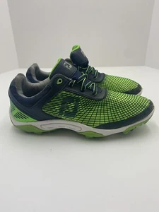 FootJoy Junior Hyperflex Scarpe da golf a punta, blu navy/verde elettrico 45098. 4M - Foto 1 di 11