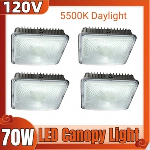 LED Canopy Light for Gas Station IP65 70W Ceiling Light for Garage Shop Storage - Picture 1 of 17