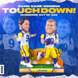 Matthew Stafford & Cooper Kupp LA Rams Game Winning Touchdown Dual Bobblehead - Picture 1 of 3
