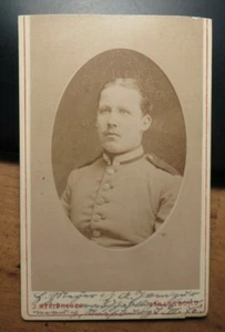 ¿Soldado H. Meyer? 1876 en uniforme / CDV J. Mehlbreuer Estrasburgo - Imagen 1 de 2