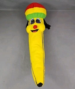 Rasta Banana Plush Jamaican Yellow 22” w/ 3-Color Hat Dreads Kellytoy 2011 - Picture 1 of 9