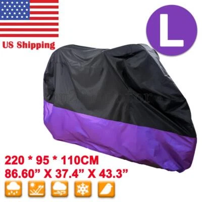 L  Motorcycle Cover For Kawasaki Ninja ZX14 R ZX1400 ZX6 ZX6R ZX636 US - Image 1 of 4