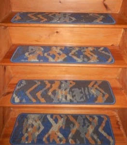 13  Step 9'' x 30''  Landing  28" x 30"   Art- Dec Nylon Carpet Stair Treads - Picture 1 of 4