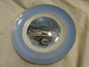 Vintage AVON Christmas Plate Series DASHING THROUGH THE SNOW 7th 1979 WEDGWOOD - Imagen 1 de 7