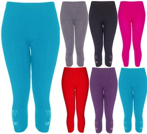 Leggings elásticos de lentejuelas mariposa 3/4 para mujer talla grande 12-30 - Imagen 1 de 12
