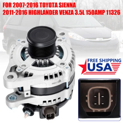 ‌Alternator 150A 104210-5510 Fit Lexus ES350 RX350 Toyota 3.5L V6 2010-2018‌ Foto 1 de 4