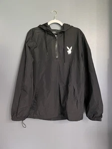 PACSUN Playboy mezza zip pullover felpa con cappuccio giacca a vento unisex adulto taglia M usato in ottime condizioni - Foto 1 di 10