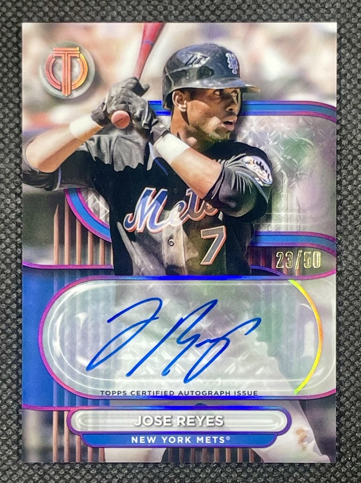Jose Reyes 2024 Topps Tribute Auto Autograph Purple New York Mets #/50 - Image 1 of 2