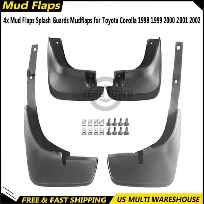 4x Mud Flaps Splash Guards Mudflaps for Toyota Corolla 1998 1999 2000 2001 2002 Foto 1 de 4