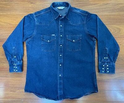 Camisa a Presión Vintage Carhartt Para Hombre SU008 Denim Perla 17 x 34 Usada Muy Buena Foto 1 de 4