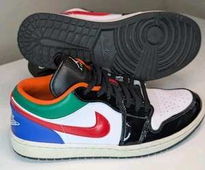 Nike Air Jordan 1 Low Multicolor CZ4776-101 Women's Size 12 White Multi Used VGC - Picture 1 of 12