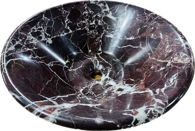 16" Rosso Levanto Marble Bathroom Vessel Sink AS-IS Sale sink# 226 - Image 1 of 4