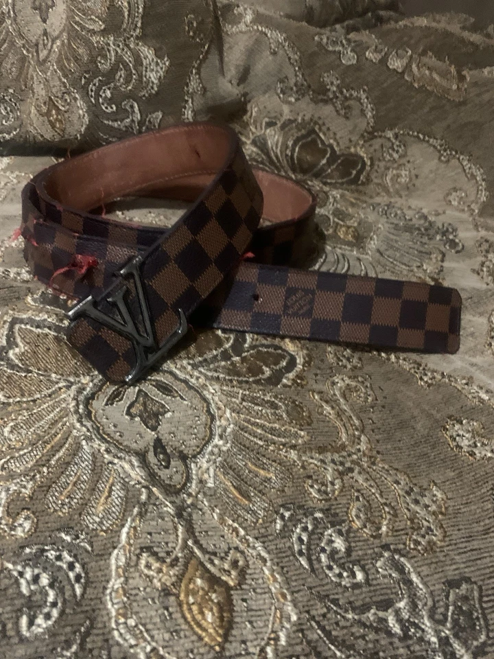 Cinturón para hombre Louis Vuitton 40 mm rojo/marrón Foto 1 de 4