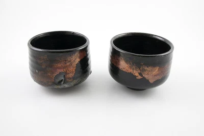 2  MCM Tom Smith Studio Art Pottery Raku Bowls NB Canada & Bloomsburg PA Artist - Image 1 of 4