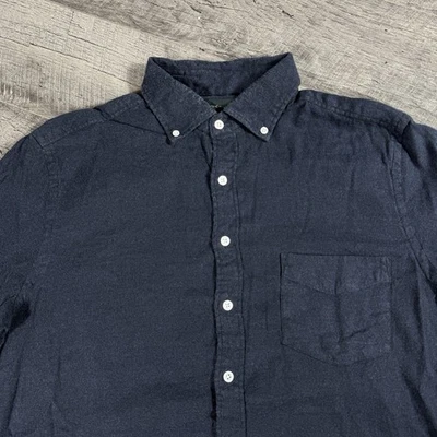 Camisa Rodd & Gunn Azul Tela Italiana Calce Deportivo Manga Corta Abotonada Grande Foto 1 de 4