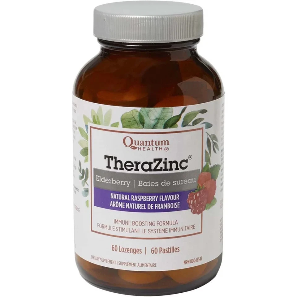Pastillas Quantum Health TheraZinc Saúco Frambuesa 60 pastillas Foto 1 de 1