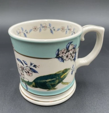 Anthropologie x Lou Rota Nature Table Chameleon Decaled Glazed Stoneware Mug New