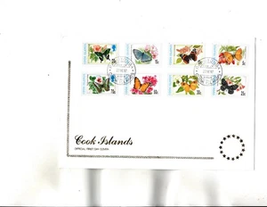 Cook Islands FDC Sc#1215 to 1222 Butterflies - Picture 1 of 1