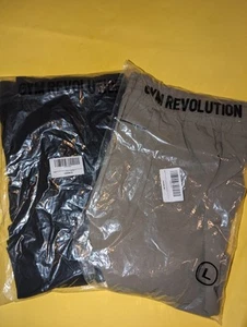 2 Pair Men's Gym Revolution Shorts Size Large - Picture 1 of 6