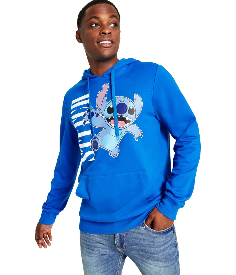 Hybrid Mens Stitch Hoodie Sweatshirt, Blue, X-Large - Image 1 of 1