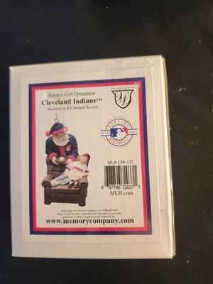 NEW/UNOPENED 2002 Cleveland Indians Santa's Gift Figurine/Ornament Official MLB - Image 1 of 4
