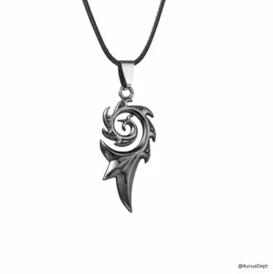Tribal Flamme Anhänger Halskette Gothic Y2K Punk Klinge Charm Edelstahl 14,5" - Bild 1 von 7