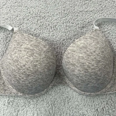 Pink Bra 36C Push Up Bra Wear Everywhere Push-Up Gray Heathered - Image 1 of 4