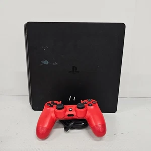 Sony PlayStation 4 Slim Black 12.5 CUH-2215B 1TB Red Controller - Picture 1 of 10