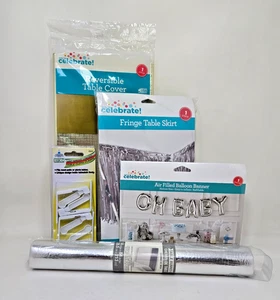 NEW! 5 PC "OH BABY!" Baby Shower Supplies - Table Decorations & Balloon Banner - Picture 1 of 6