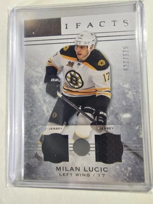 14-15 UD Upper Deck Artifacts  Milan Lucic  /125  Dual Jerseys - Image 1 of 2
