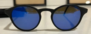 Revo Sonnenbrille 1003/001 H2O schwarz runde blaue Gläser gebraucht, in einwandfreiem Zustand mit Original Etui - Bild 1 von 5