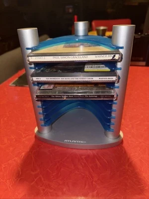 Torre de almacenamiento de 10 CD gris y azul vintage Y2K diseño moderno futurista Foto 1 de 4