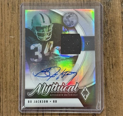 Phoenix Bo Jackson Mythical 2021 parche doble automático/25 Raiders SP reliquia rara Foto 1 de 3