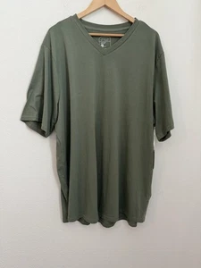 Stylus Camiseta Cuello en V Manga Corta Algodón Elástico Para Hombre Verde y Azul Lote 2XL Nueva - Imagen 1 de 12