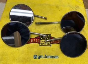 Lot Of 4 Vintage Used round Side View Mirrors - Picture 1 of 2